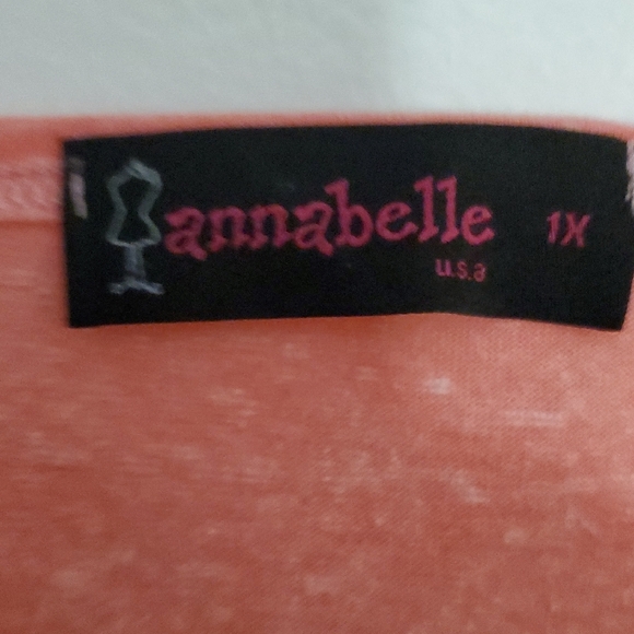 Annabelle Coral Lace Bow Tee - Picture 2 of 4